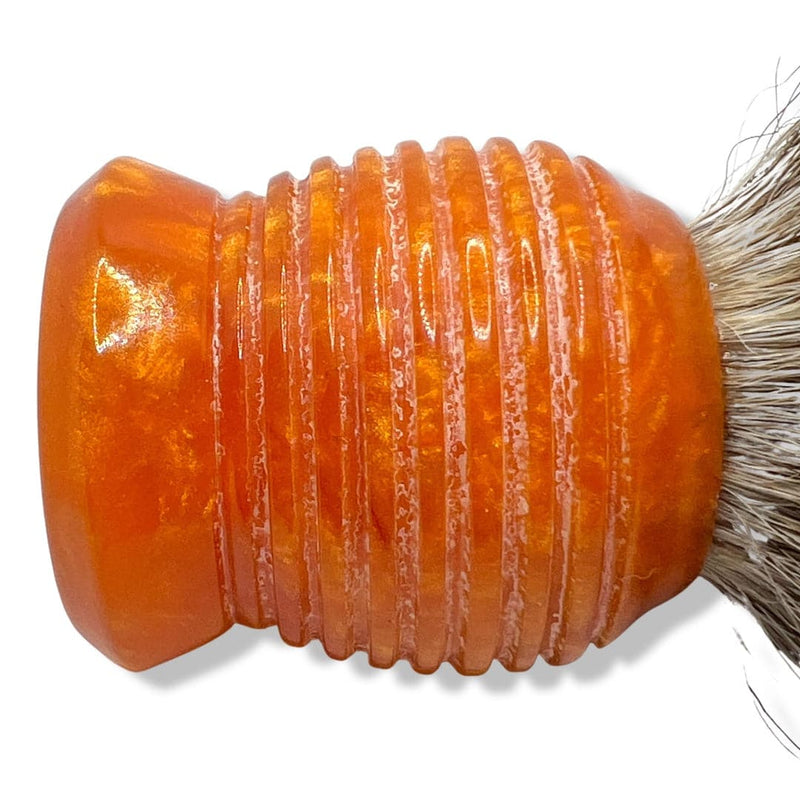 Orange Beehive Shaving Brush (30mm) with Hair Force One Knot - by Smilez for Milez (Pre_Owned) Shaving Brush Murphy & McNeil Pre-Owned Shaving 