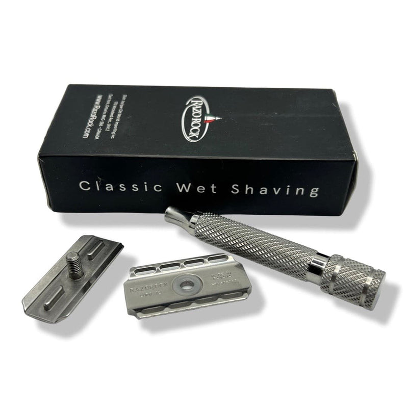 Lupo .72 Stainless Steel Safety Razor with Barber Handle - by Razorock (Pre-Owned) Safety Razor Murphy & McNeil Pre-Owned Shaving 