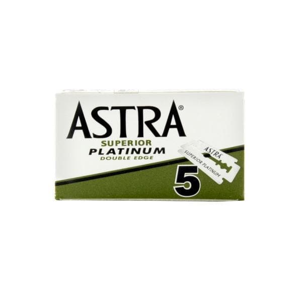 Astra Superior Platinum (Green) Double-Edge Razor Blades (5 blades) Razor Blades Murphy and McNeil Store 5 Blades 