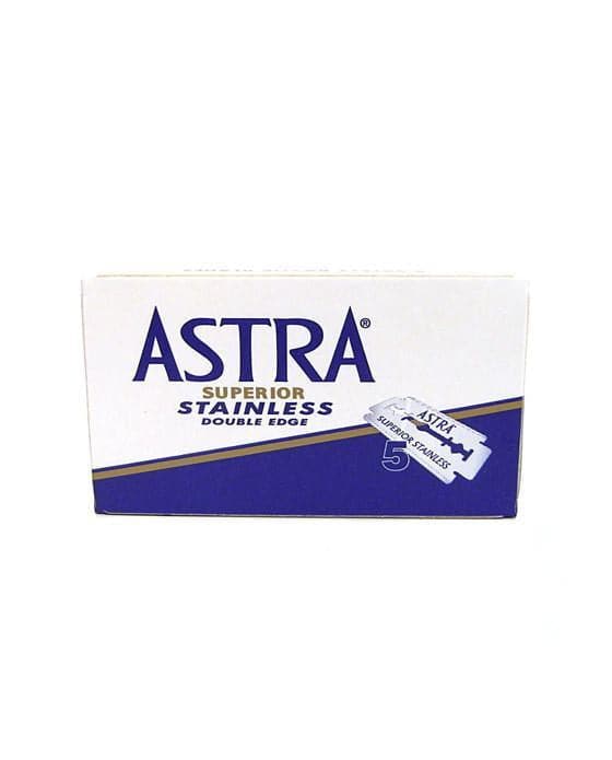 Astra Superior Stainless (Blue) Double Edge Razor Blades (5 blades) Razor Blades Murphy and McNeil Store 