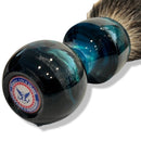 POTUS Blue/Black Shaving Brush with Hair Force Fan Knot - by Strike Gold Shave (Pre-Owned) Shaving Brush Murphy & McNeil Pre-Owned Shaving 