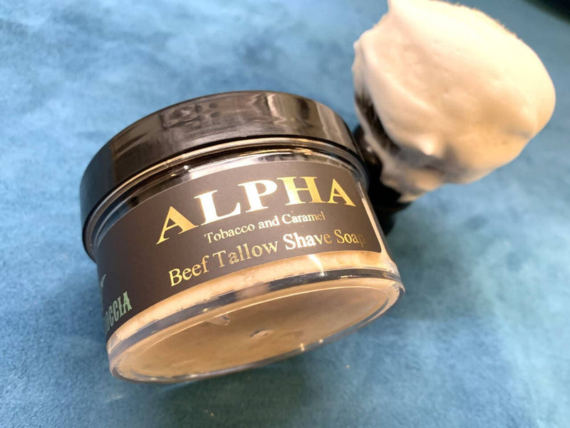 ALPHA Shave Soap 5 oz. (Fresh Tobacco and Caramel) - by Imperia La Roccia Shaving Soap Imperia La Roccia 5oz Shaving Soap 