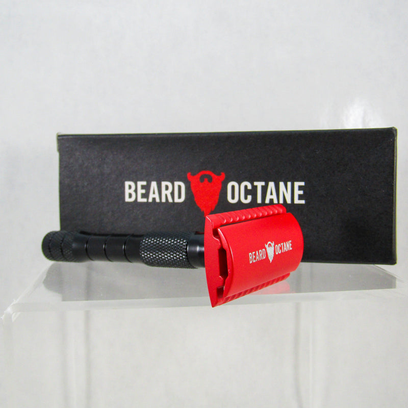 Beard Safety Razor (Red) - by Beard Octane Safety Razor Murphy and McNeil Store 