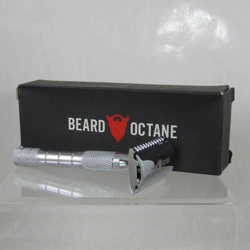 Beard Safety Razor (Silver) - by Beard Octane Safety Razor Murphy and McNeil Store 