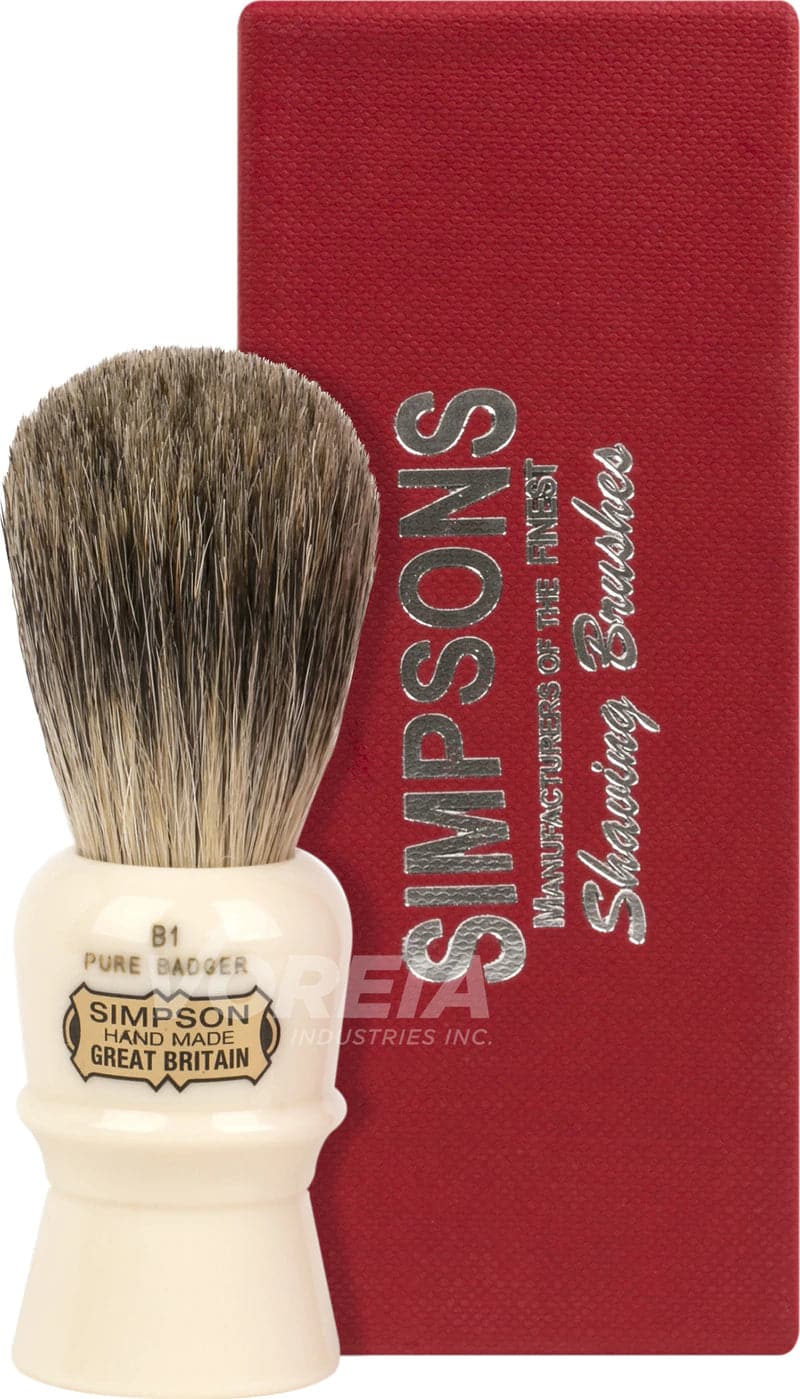 Beaufort B1 (Pure Badger) Shaving Brush - by Simpsons Shaving Brush Murphy and McNeil Store 