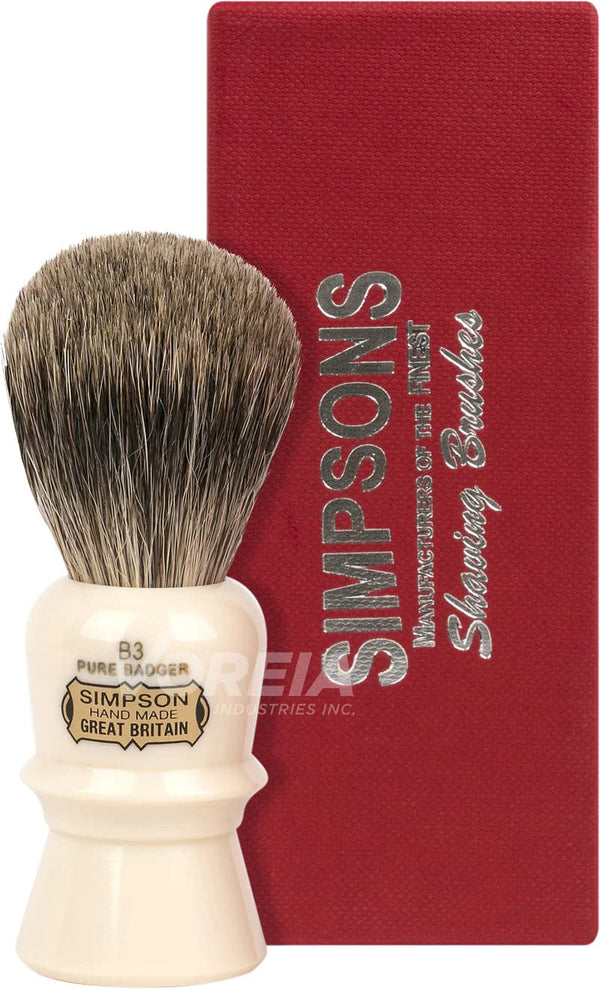 Beaufort B3 (Pure Badger) Shaving Brush - by Simpsons Shaving Brush Murphy and McNeil Store 