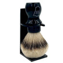 Black Silvertip Badger Long Handle Shave Brush & Stand (BMST) - by Parker Shaving Brush Murphy and McNeil Store 