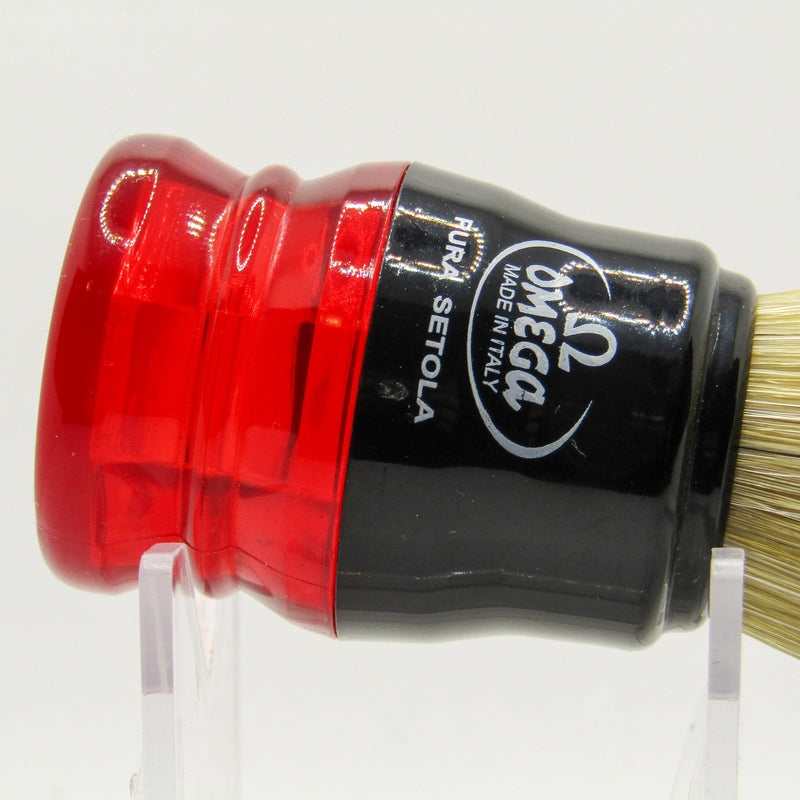 Boar Shaving Brush (Red & Black 10777) - by Omega (Pre-Owned) Shaving Brush Murphy & McNeil Pre-Owned Shaving 