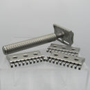 The Christopher Bradley Stainless Steel Safety Razor with 4 Base Plates - by Karve (Pre-Owned) Safety Razor Murphy & McNeil Pre-Owned Shaving 