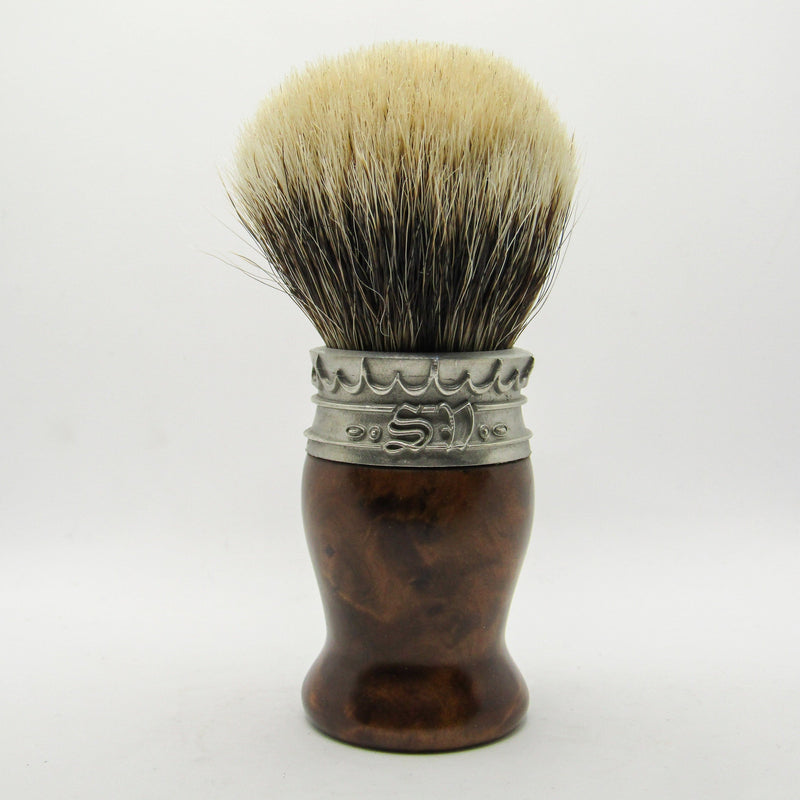 Briar & Pewter Shaving Brush (26mm Manchurian) - by Saponificio Varesino (Pre-Owned) Shaving Brush Murphy & McNeil Pre-Owned Shaving 