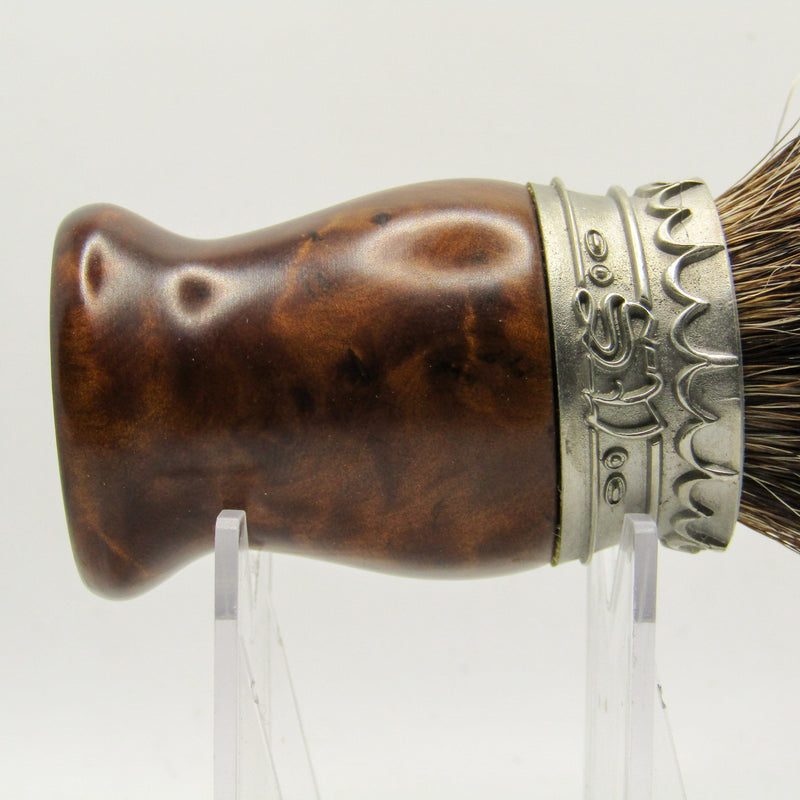Briar & Pewter Shaving Brush (26mm Manchurian) - by Saponificio Varesino (Pre-Owned) Shaving Brush Murphy & McNeil Pre-Owned Shaving 