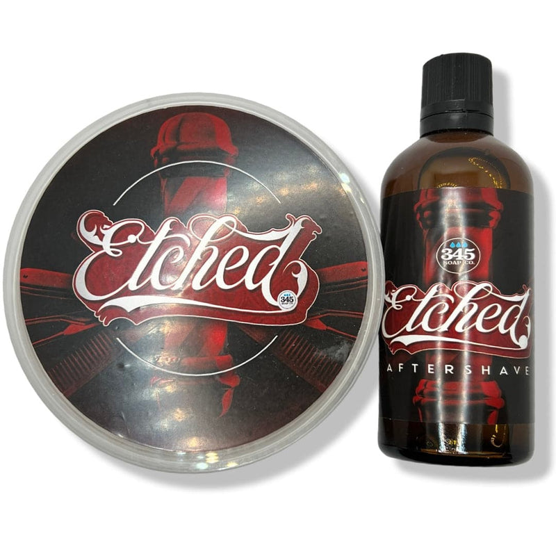 Etched Shaving Soap and Splash - by 345 Soap Co. (Pre-Owned) Shaving Soap Murphy & McNeil Pre-Owned Shaving 