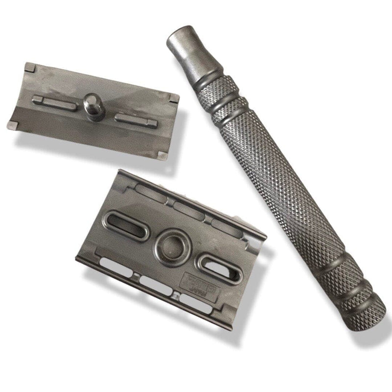 AS-D2 All-Stainless Safety Razor with Stand - by Feather (Pre-Owned)