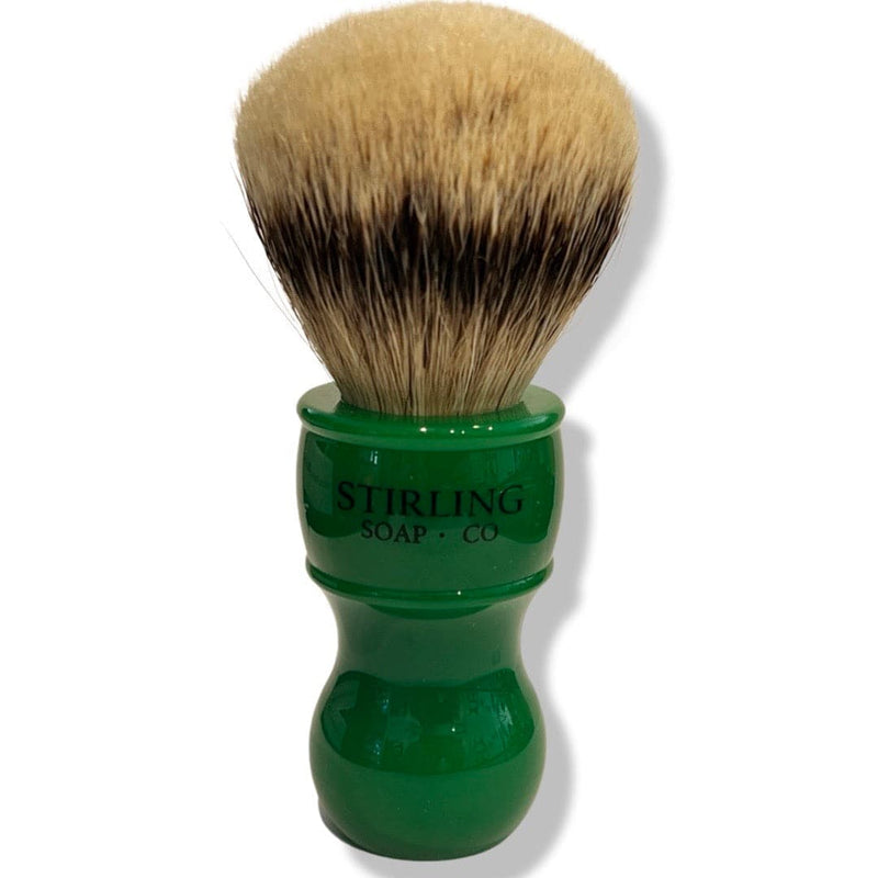 Green High Mountain White Shaving Brush (24mm) - by Stirling Soap Co (Pre-Owned) Shaving Brush Murphy & McNeil Pre-Owned Shaving 