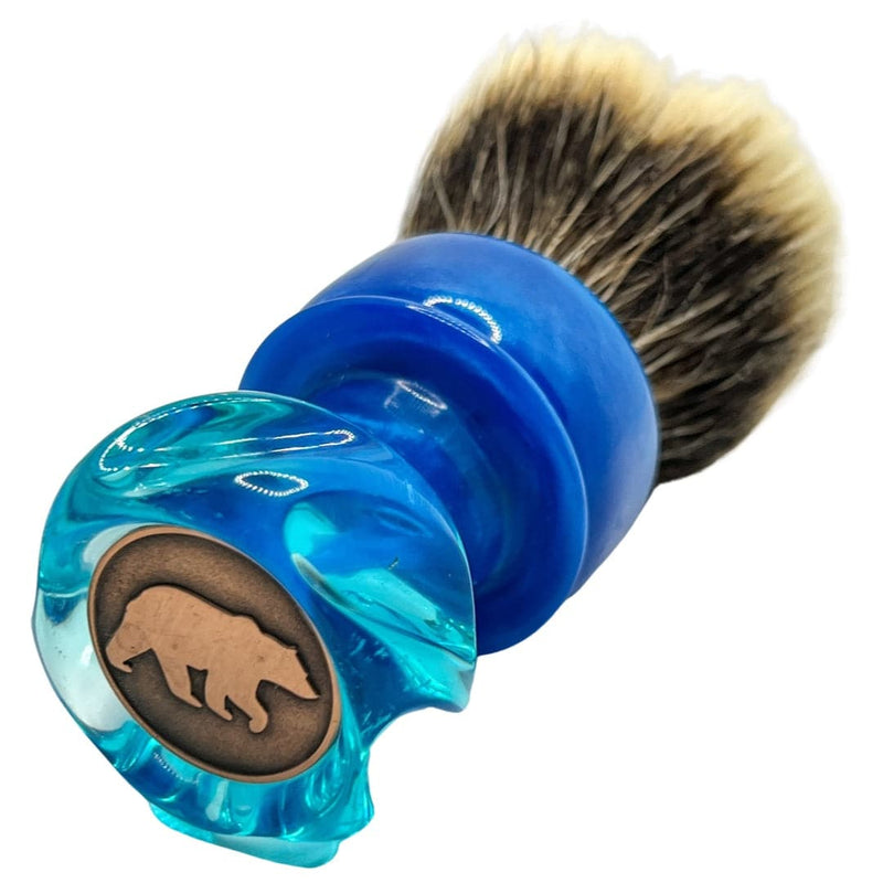 Blue Shaving Brush (26mm Hair Force One) - by Grizzly Bay Brushes (Pre-Owned) Shaving Brush Murphy & McNeil Pre-Owned Shaving 