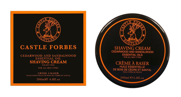 Castle Forbes Cedarwood & Sandalwood Essential Oil Shaving Cream (6.8oz) Shaving Cream Murphy and McNeil Store 
