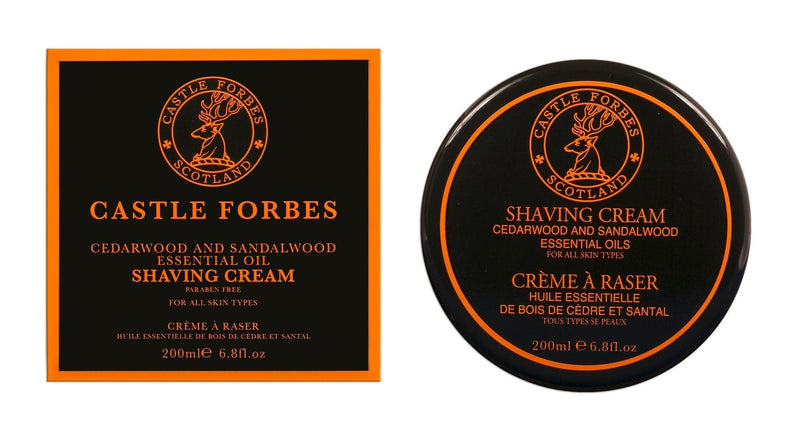 Castle Forbes Cedarwood & Sandalwood Essential Oil Shaving Cream (6.8oz) Shaving Cream Murphy and McNeil Store 