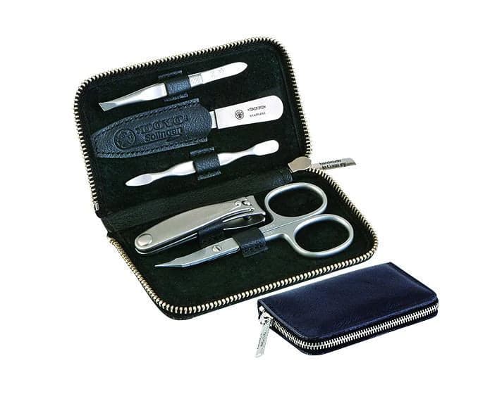 Compact Solingen Steel Travel Manicure Set with Leather Case - by Dovo Grooming Tools Murphy and McNeil Store 
