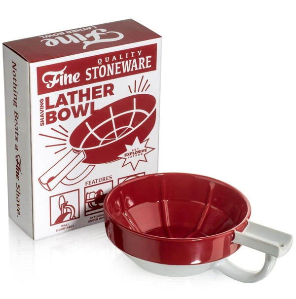 Stoneware Lather Bowl (Red/White) - by Fine Accoutrements Shaving Bowls and Mugs Murphy and McNeil Store 