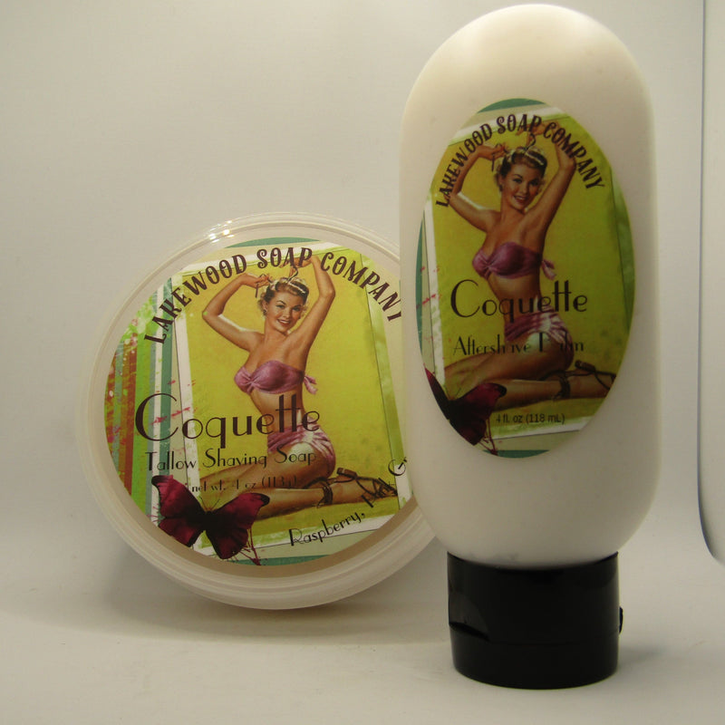Coquette Shaving Soap and Balm - by Lakewood Soap Co (Pre-Owned) Soap and Aftershave Bundle Murphy & McNeil Pre-Owned Shaving 