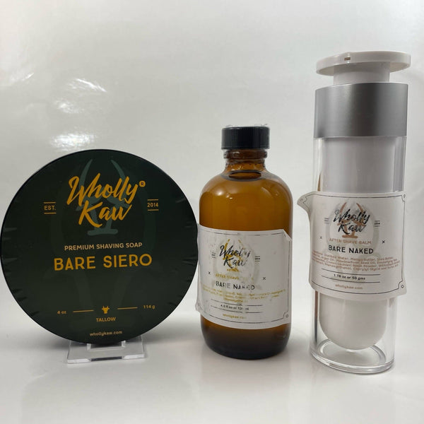 Bare Siero Shaving Soap, Splash, and Balm - by Wholly Kaw (Pre-Owned) Soap and Aftershave Bundle Murphy & McNeil Pre-Owned Shaving 