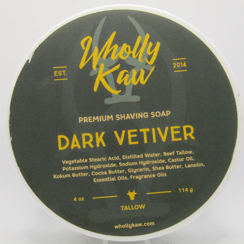 Dark Vetiver (Tallow) Shaving Soap - by Wholly Kaw (Pre-Owned) Shaving Soap Murphy & McNeil Pre-Owned Shaving 