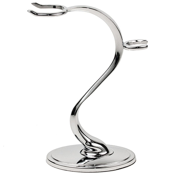 Deluxe "S Shape" Safety Razor and Brush Stand (Chrome) (USS4) - by Parker Shaving Shaving Stands Murphy and McNeil Store 