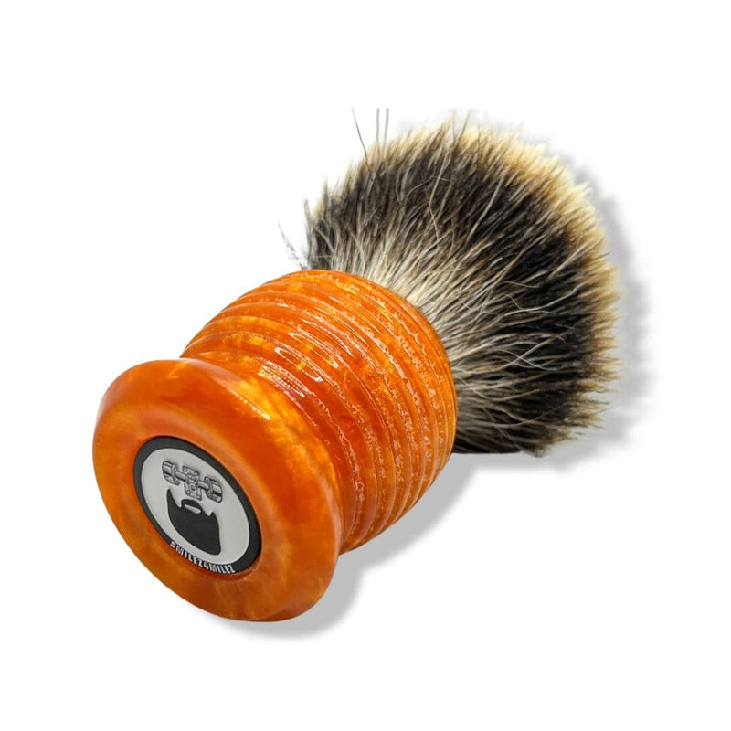 Orange Beehive Shaving Brush (30mm) with Hair Force One Knot - by Smilez for Milez (Pre_Owned) Shaving Brush Murphy & McNeil Pre-Owned Shaving 