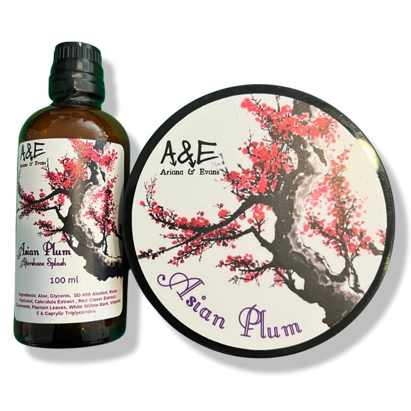 Asian Plum Shaving Soap (Original Base) and Aftershave Splash - by Ariana & Evans (Pre-Owned) Shaving Soap Murphy & McNeil Pre-Owned Shaving 