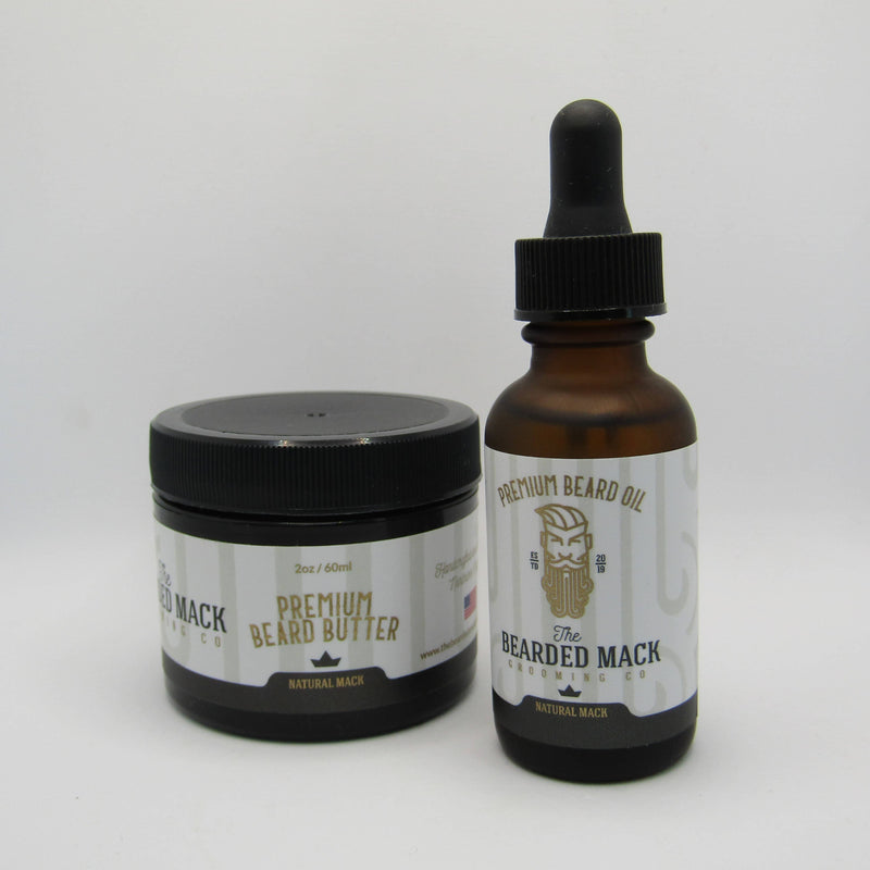 Natural Mack Beard Butter and Oil - by The Bearded Mack Grooming Co. (Pre-Owned) Beard Butter & Oil Bundle Murphy & McNeil Pre-Owned Shaving 