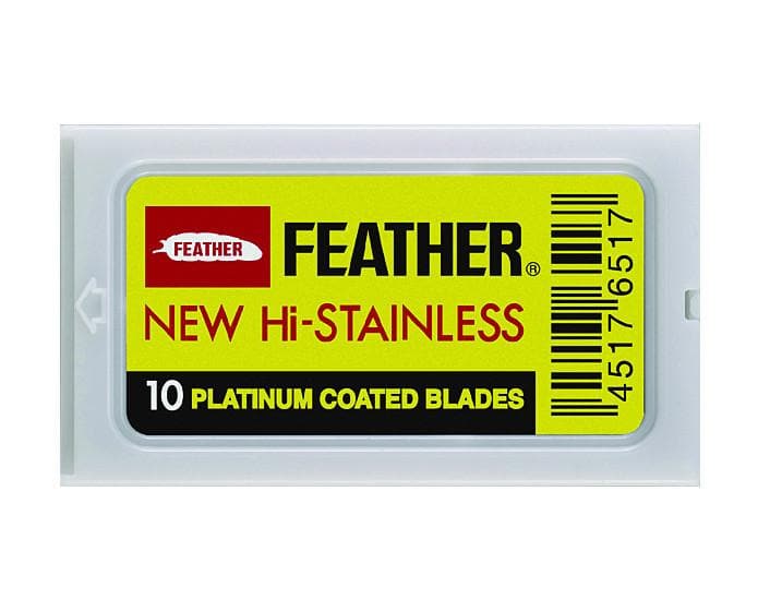 Feather Razorblade Dimensions Feather Hi Stainless Double Edge Razor Blades (10 blade pack)