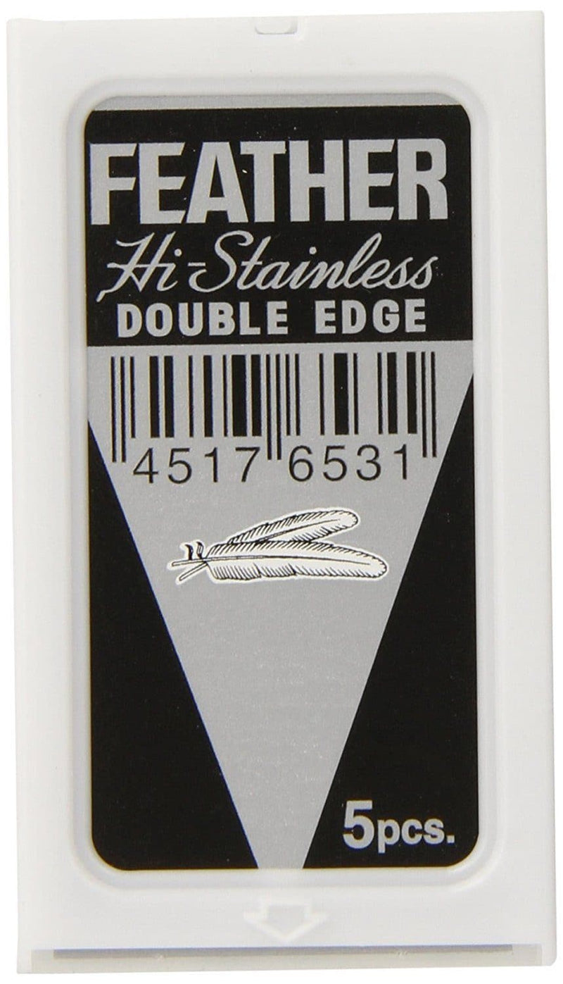 Feather Hi Stainless Double Edge Razor Blades (5 blade pack) Razor Blades Murphy and McNeil Store 