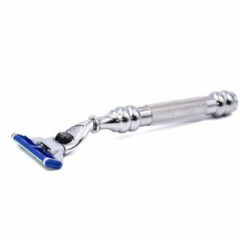 Heavyweight Chrome Handle Mach 3 Compatible Razor (43R) - by Parker Shaving Cartridge Razor Murphy and McNeil Store 