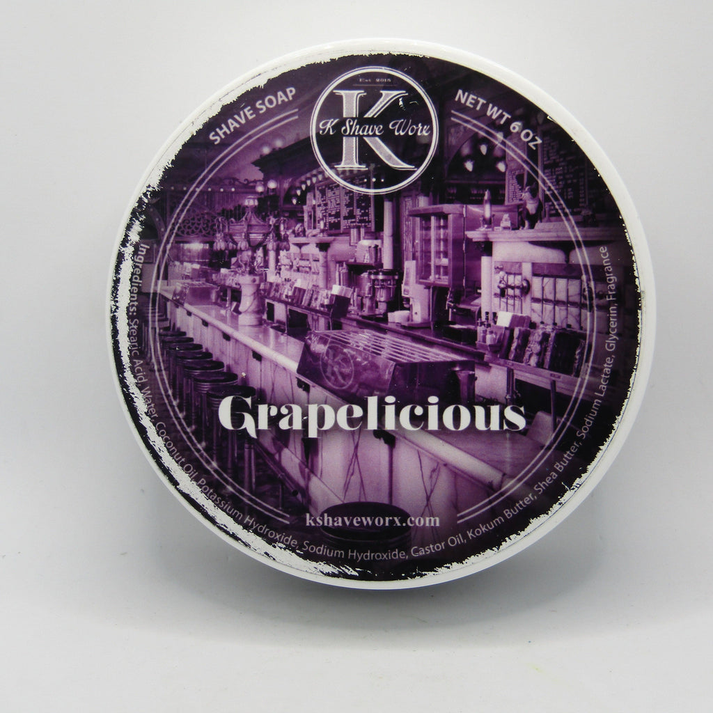 Grapelicious Shaving Soap by K Shave Worx Pre Owned