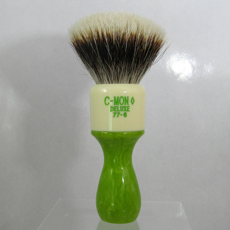 C-MON 77-6 Cream/Green Shaving Brush (28mm 2-Band) - by Heritage Collection (Pre-Owned) Shaving Brush Murphy & McNeil Pre-Owned Shaving 