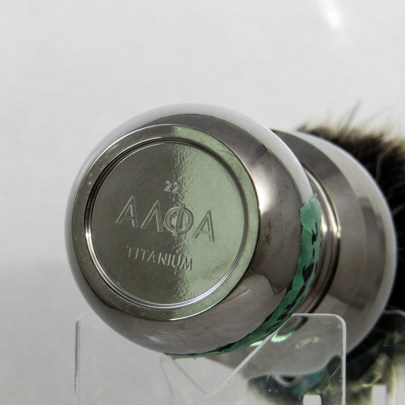 Bulldog Titanium Shaving Brush (26mm Thater Knot) - by Alpha Shaving (Pre-Owned) Shaving Brush Murphy & McNeil Pre-Owned Shaving 