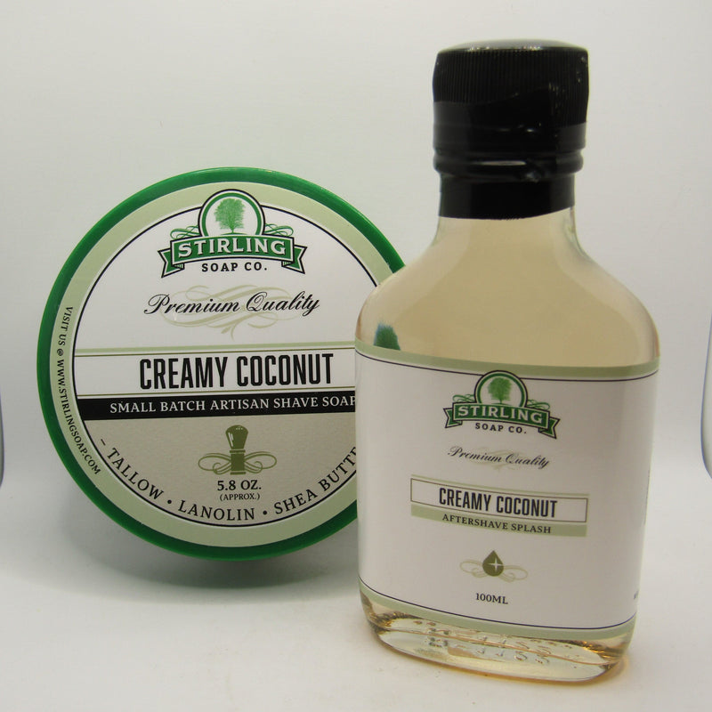 Creamy Coconut Shaving Soap and Splash - by Stirling Soap Co. (Pre-Owned) Soap and Aftershave Bundle Murphy & McNeil Pre-Owned Shaving 