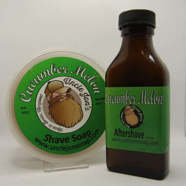 Cucumber Melon Shaving Soap and Splash - by Uncle Jon's (Pre-Owned) Soap and Aftershave Bundle Murphy & McNeil Pre-Owned Shaving 