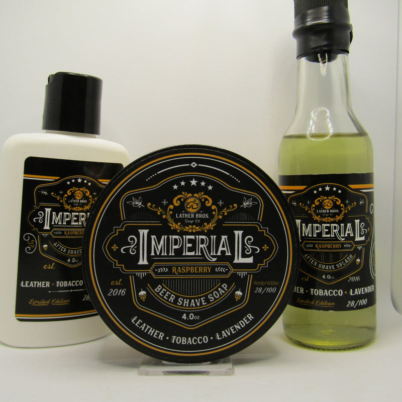 Imperial (Limited 28 of 100) Shaving Soap, Splash, and Balm - by Lather Bros (Pre-Owned) Soap and Aftershave Bundle Murphy & McNeil Pre-Owned Shaving 