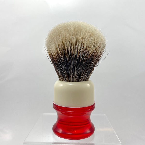 Ivory Red Shaving Brush with 20mm SHD Gealousy Bulb Knot - by AP Shave Co. Shaving Brush Murphy and McNeil Store 