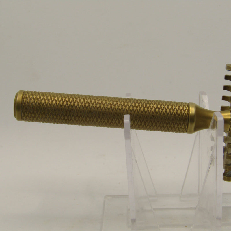 The Christopher Bradley Brass (Open Comb - D) Safety Razor with Stand - by Karve (Pre-Owned) Safety Razor Murphy & McNeil Pre-Owned Shaving 