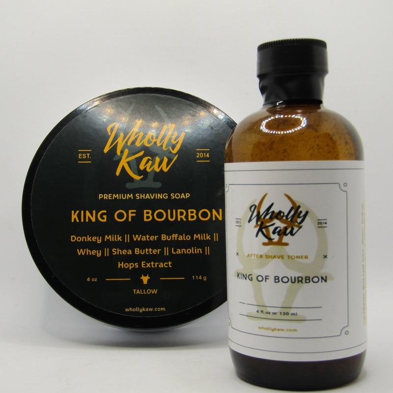 King of Bourbon (Tallow) Shaving Soap and Splash - by Wholly Kaw (Pre-Owned) Soap and Aftershave Bundle Murphy & McNeil Pre-Owned Shaving 