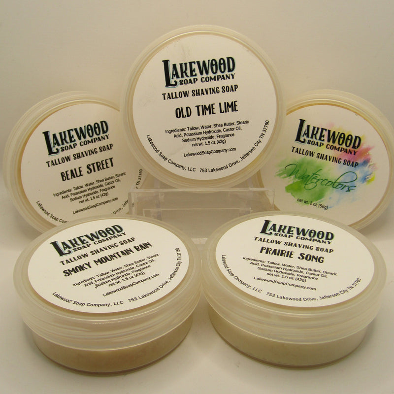 Lakewood Soap Co. Sample Shaving Soap Lot (5 x 1.5oz) - by Lakewood Soap Co (Pre-Owned) Shaving Soap Murphy & McNeil Pre-Owned Shaving 