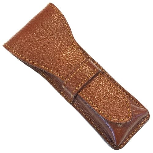 Leather Saddle Brown Double Edge Safety Razor Travel (LP3) - by Parker Cases and Dopp Bags Murphy and McNeil Store 