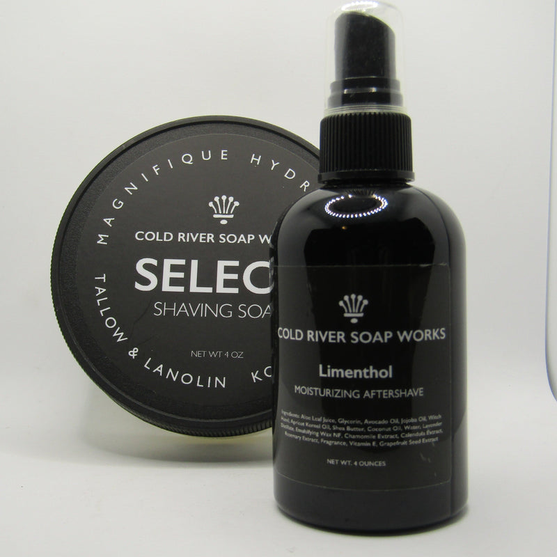 Limenthol (Select) Shaving Soap and Splash - by Cold River Soap Works (Pre-Owned) Soap and Aftershave Bundle Murphy & McNeil Pre-Owned Shaving 