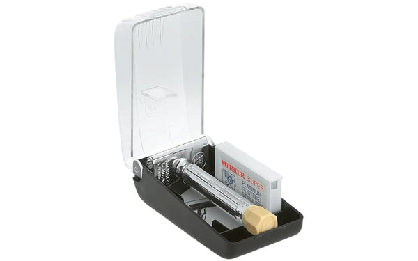 Merkur 570 Progress, Set of Adjustable Safety Razor, Bright Chrome Finish, 10 blades Safety Razor Murphy and McNeil Store 