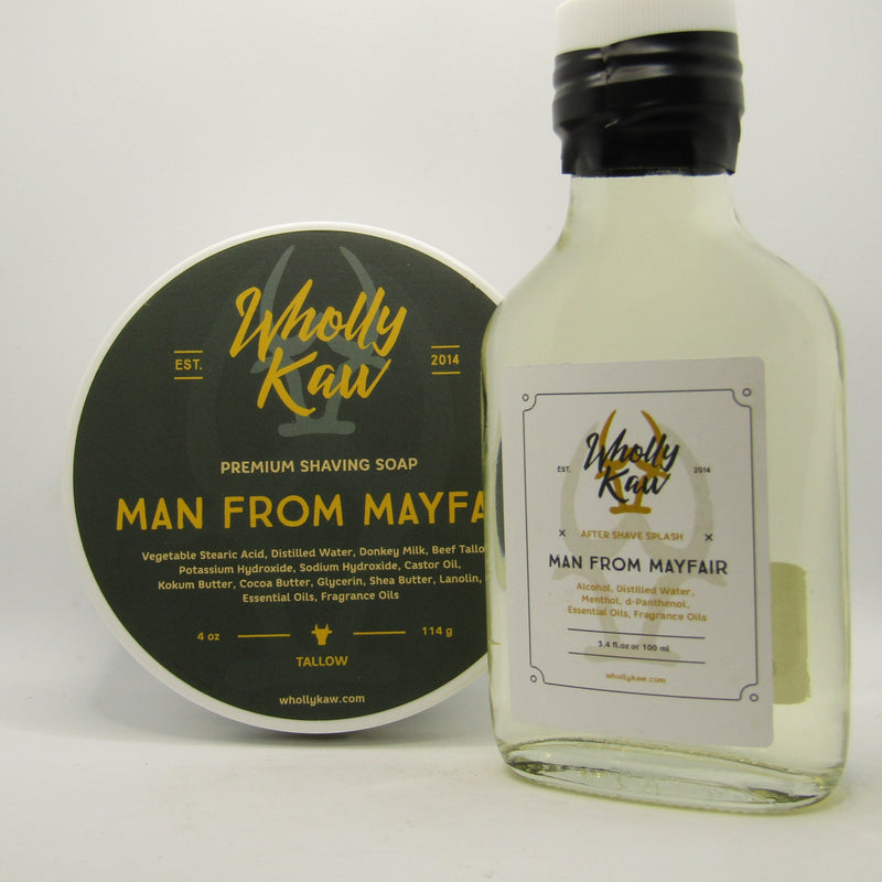Man from Mayfair (Tallow) Shaving Soap and Splash - by Wholly Kaw (Pre-Owned) Soap and Aftershave Bundle Murphy & McNeil Pre-Owned Shaving 