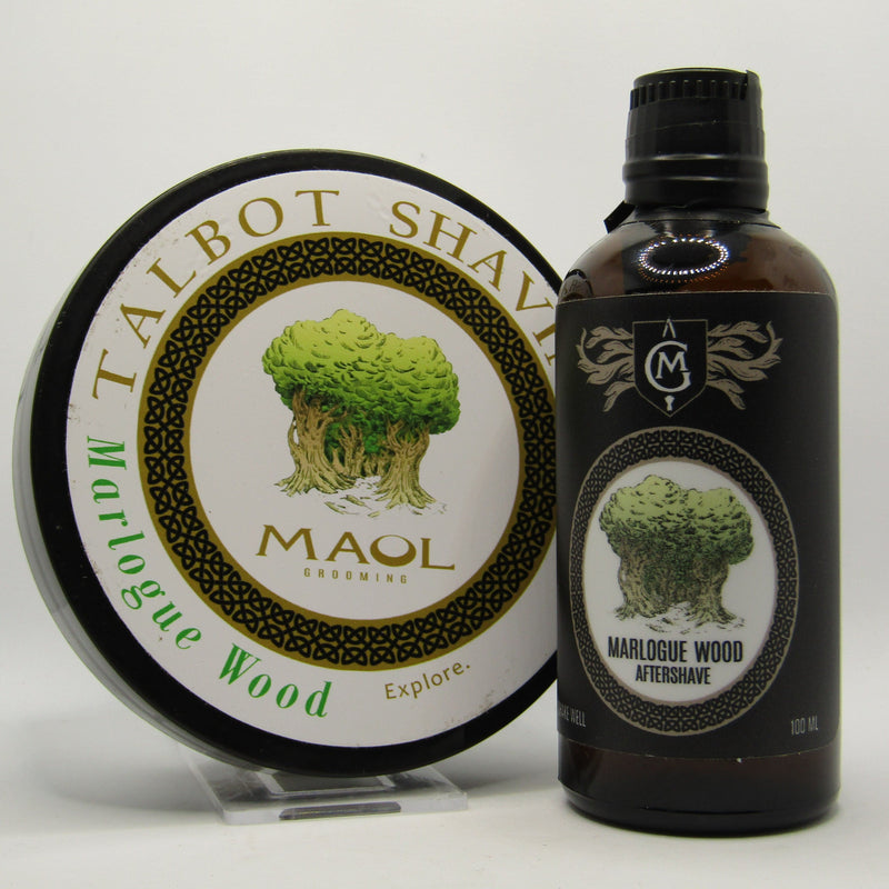 Marlogue Wood Shaving Soap and Aftershave Splash - by Talbot Shaving / Maol Grooming (Pre-Owned) Soap and Aftershave Bundle Murphy & McNeil Pre-Owned Shaving 