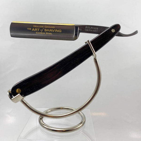 Grenadille Dark Wood Straight Razor (5/8) with Gold Leaf and Etching - by Dovo & Art of Shaving (Pre-Owned) Straight Razor Murphy & McNeil Pre-Owned Shaving 