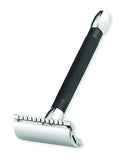 Merkur 20B Double Edge Safety Razor, Straight Cut, Chrome, Extra Long Black Handle Safety Razor Murphy and McNeil Store 
